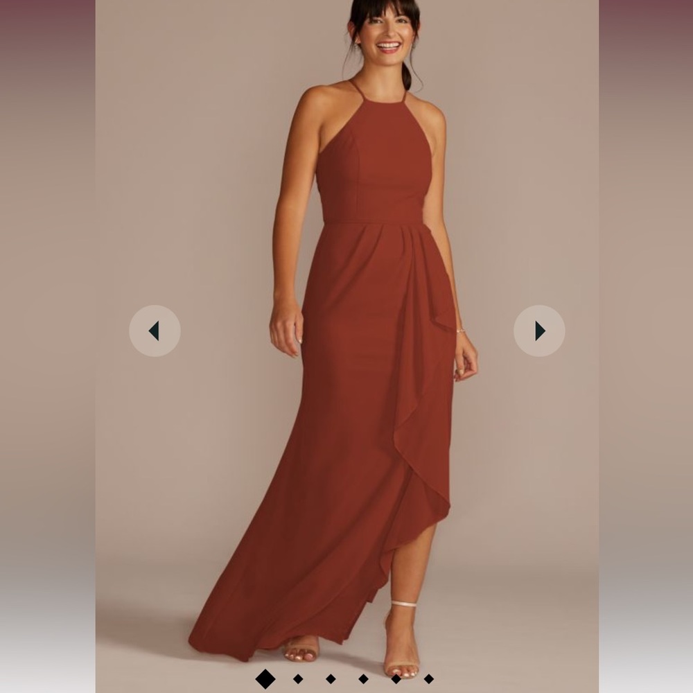 David’s Bridal Cinnamon Bridesmaid Dress